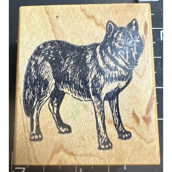 All Creations Wolf Rubber Stamp - Picture 1 of 3